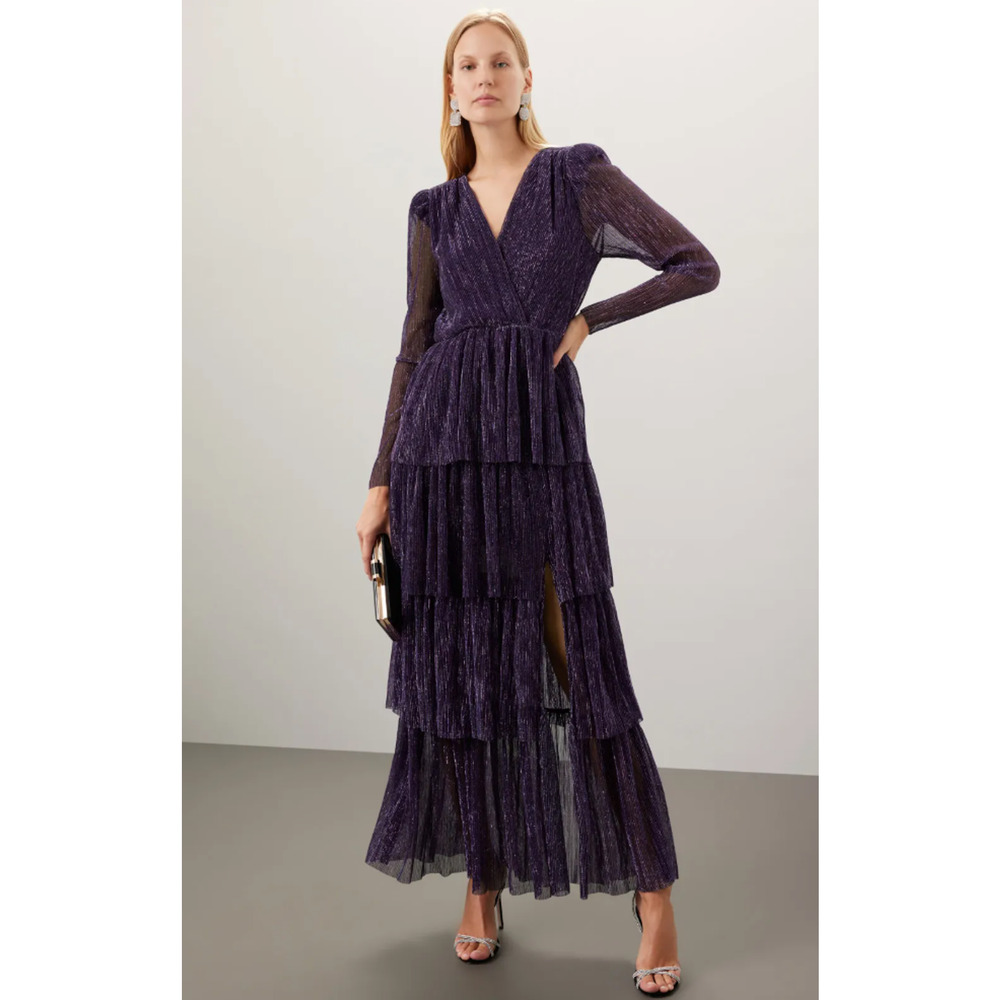 ASTR the Label Danielle Purple chiffon Maxi Dress Size S